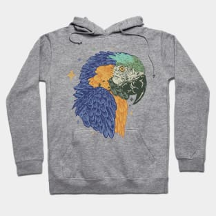 blue yellow macaw vintage Hoodie